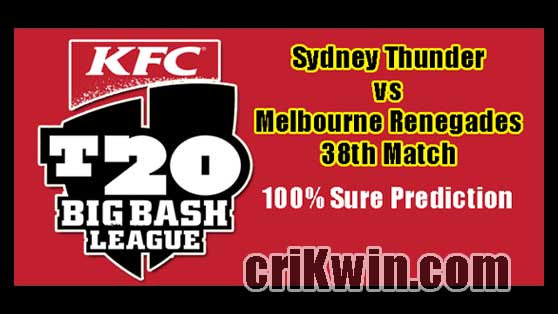 SYT vs MLR Today Match Reports BBL 38th 100% Sure Match Prediction