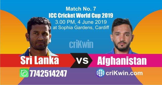 World Cup 2019 Sri Lanka vs Afghanistan 7th Match Win Prediction