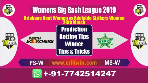 WBBL 2019 Today Match Prediction BH-W vs AS-W 20th Match Who Win