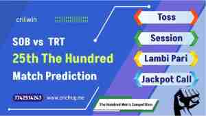 Southern Brave (SOB) vs Trent Rockets (TRT) 25th 100 Balls cricket match prediction 100% Sure Free Latest Accurate Updates The Hundred Men's Competition Astrology - Crikwin
