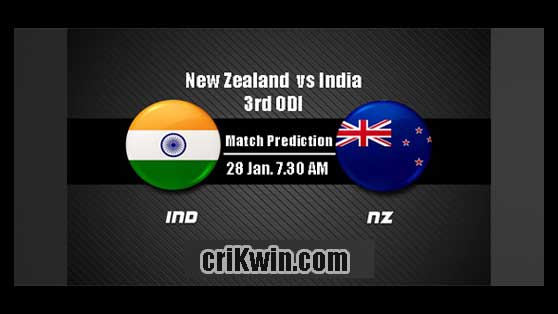 NZL vs IND Today Match Reports 3rd ODI 100% Sure Match Prediction
