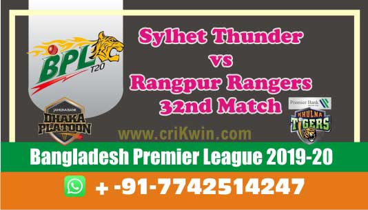 BPL 2020 Today Match Prediction RAN vs SYL 32nd 100% Sure Win