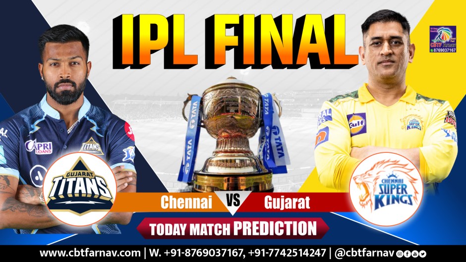 Get accurate Chennai vs Gujarat IPL 2023 prediction. Today match prediction Raja Babu for GT vs CSK match. IPL all match prediction 100% sure. Cricket jackpot tips and toss prediction guru. Stay updated with the latest IPL updates and nail-biting matches.
