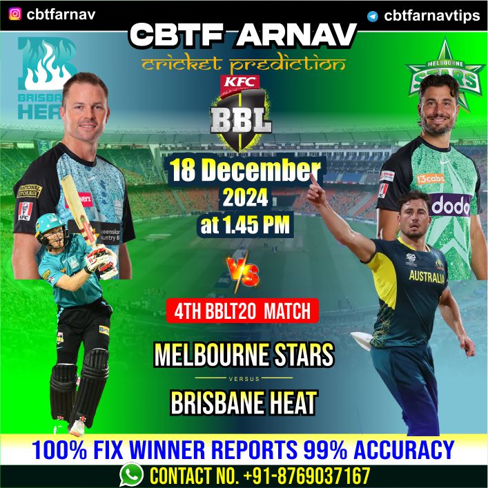 Brisbane Heat vs Melbourne Stars, 4th BBL T20 Match Prediction