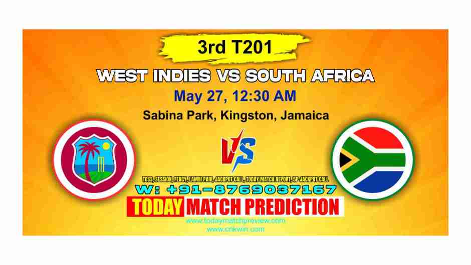 SA vs WI Match No. 2nd Today Match Prediction 2024