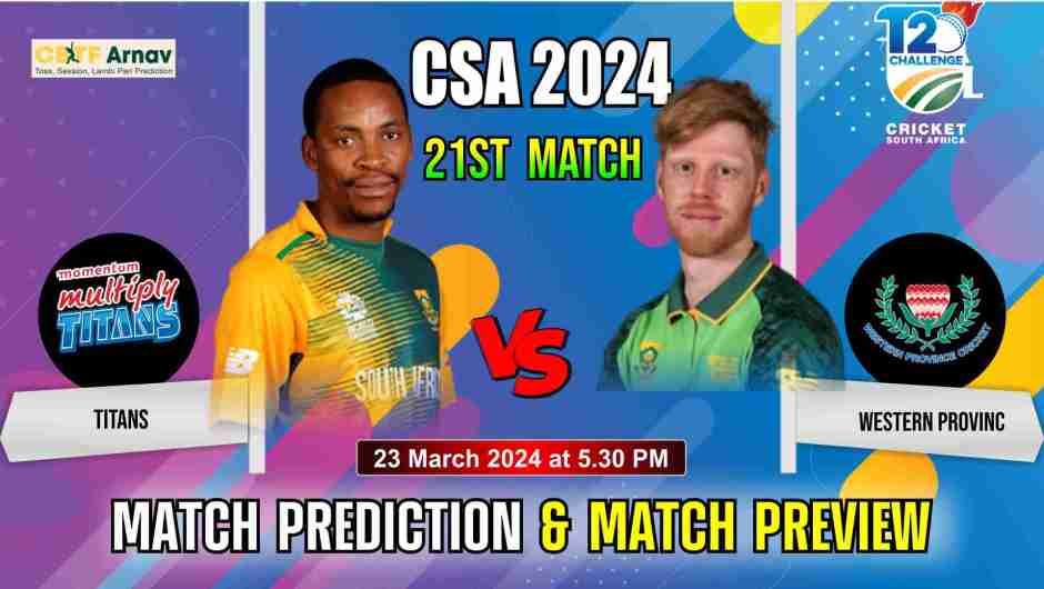 Cricket players in action during Titans vs Western Provinc match