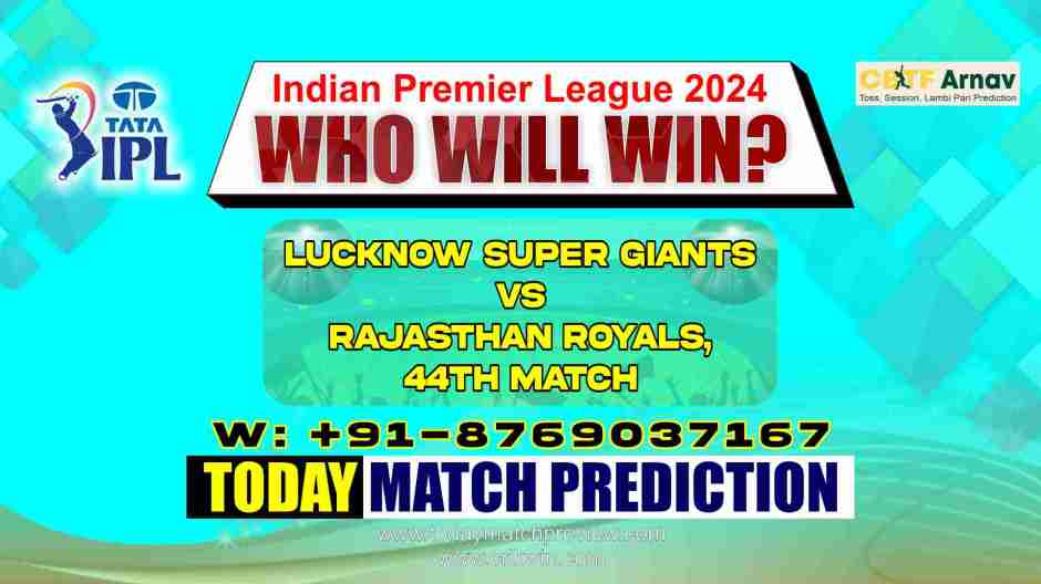 LSG vs RR IPLT20 44 Match Prediction