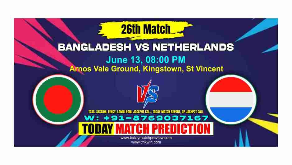 NED vs BAN T20 World Cup Match Prediction