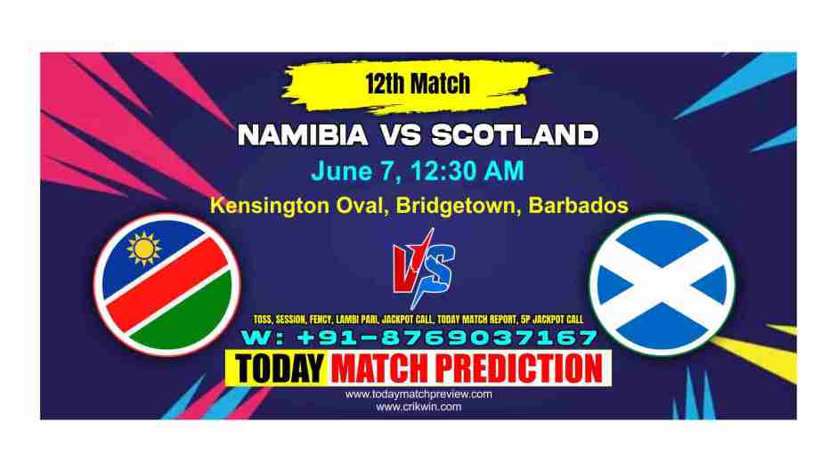 SCO vs NAM T20 World Cup 2024 Match Prediction