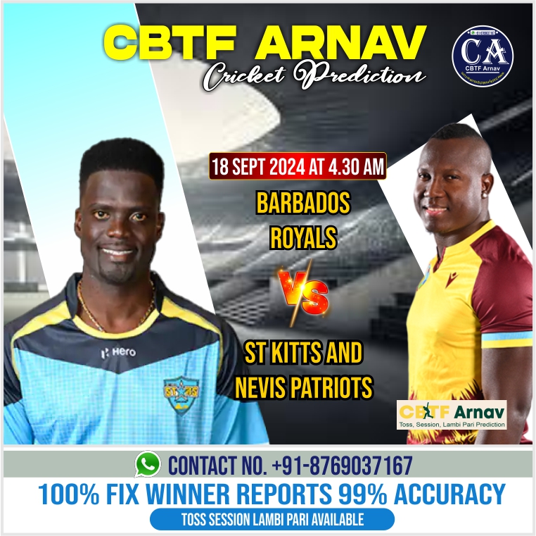 St Kitts And Nevis Patriots vs Barbados Royals CPL T20 2024