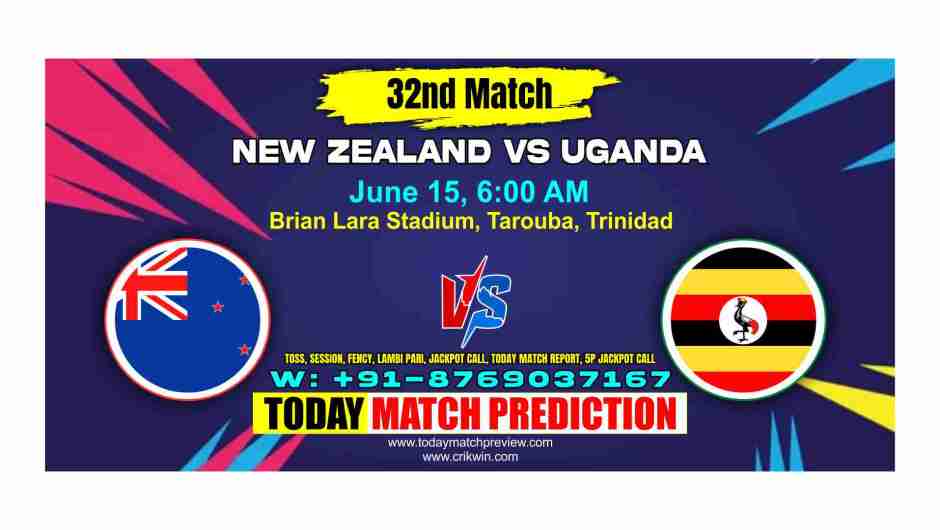 UGA vs NZ T20 World Cup 32 Match Prediction
