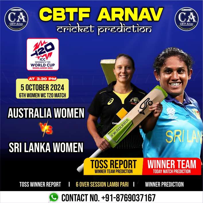 Sri Lanka Women vs Australia Women 6th Women WC T20 Match Today Match Prediction