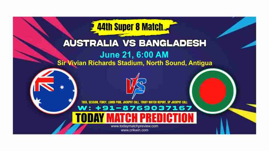 Bangladesh vs Australia T20 World Cup 44 Match Prediction