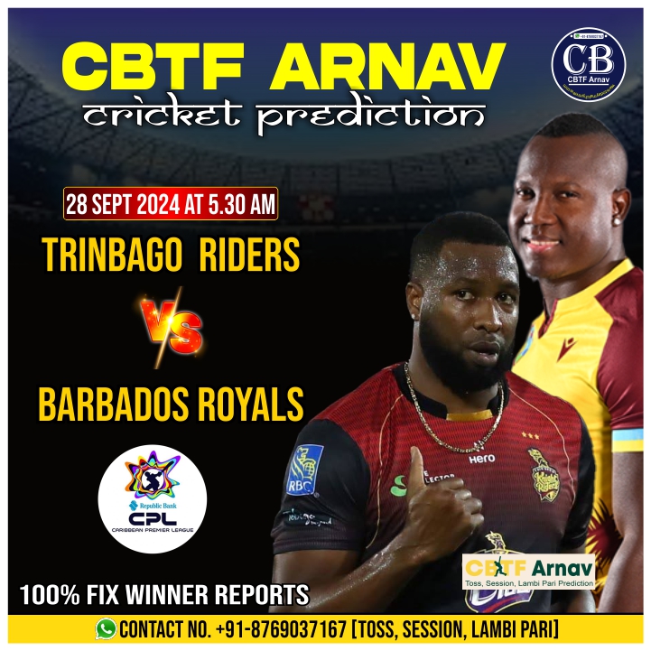 Barbados Royals vs Trinbago CPL T20 28th Match Prediction