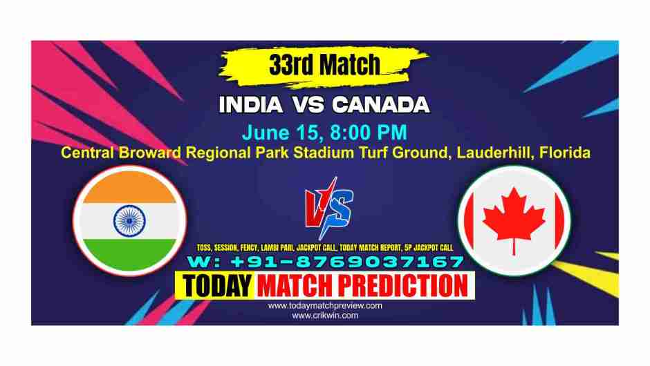 Can vs Ind T20 World Cup 2024 Match Prediction