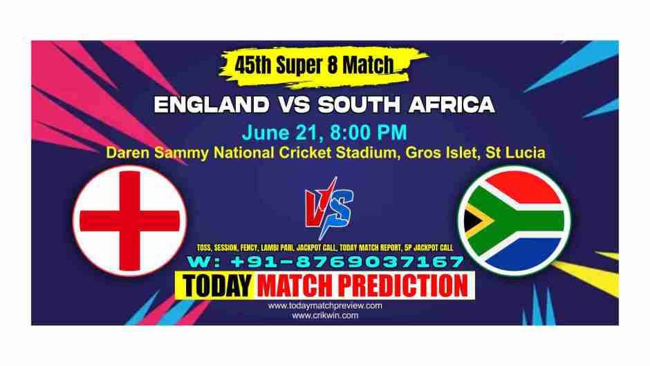 SA vs ENG T20 World Cup Super Eight Match Prediction