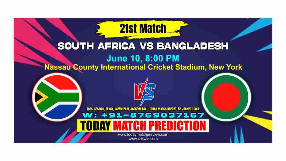 BAN vs SA T20 World Cup Match 21 Today Match Prediction