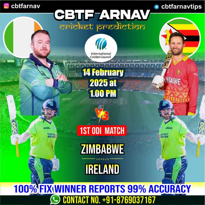 Ireland vs Zimbabwe 1st ODI Match Prediction Today, Cricket Tips