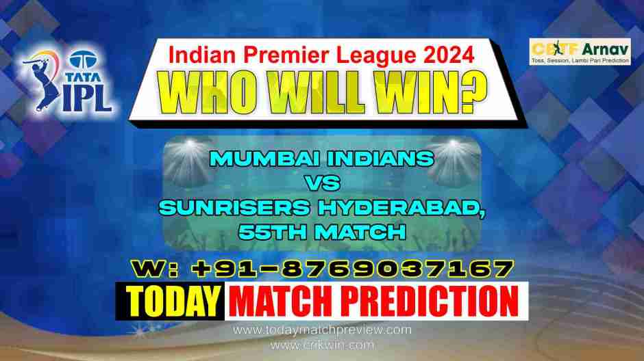SRH vs MI IPL Match No. 55 Prediction