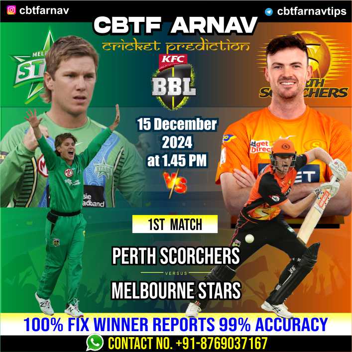 Melbourne Stars vs Perth Scorchers 1st Match Today Match Prediction BBL 2024