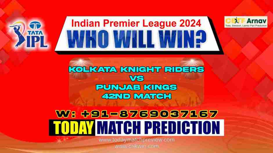 KKR vs PBKS IPLT20 42 Match Prediction