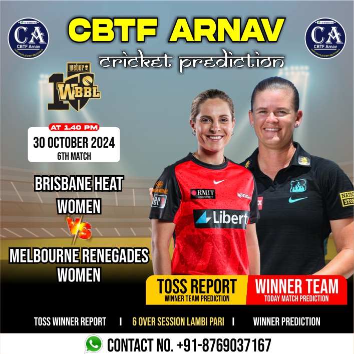Melbourne Renegades Women vs Brisbane Heat Women WBBLT20 6th Match Prediction Today