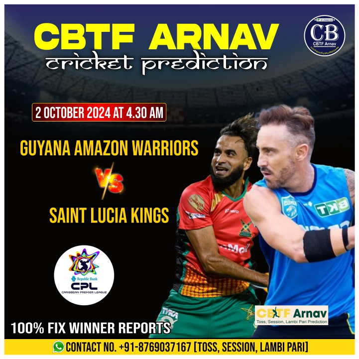 Saint Lucia Kings vs Guyana Amazon Warriors, CPL T20 Qualifier 1 Match, Today Match Prediction