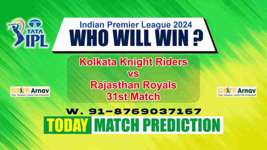 KKR vs RR IPLT20 311st Match Prediction"