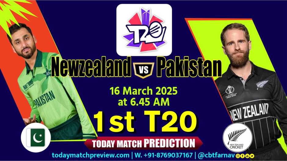 Pakistan vs New Zealand 1st T20 Today Match Prediction