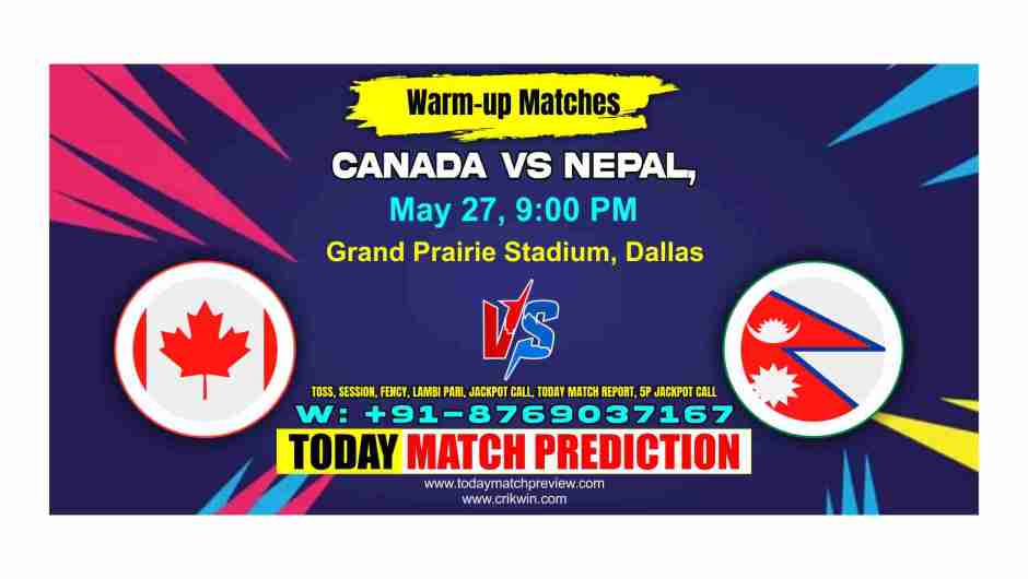 Cricket match action shot between Canada and Nepal