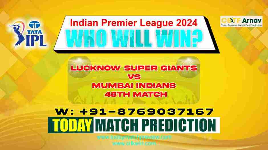 MI vs LSG IPL Match No. 48 Prediction