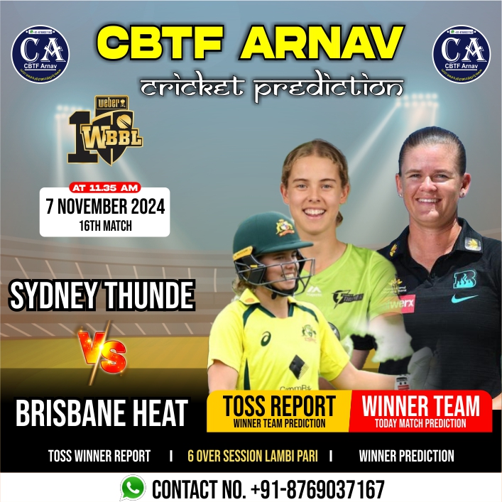 Brisbane Heat vs Sydney Thunder WBBLT20 16th Match Prediction 2024