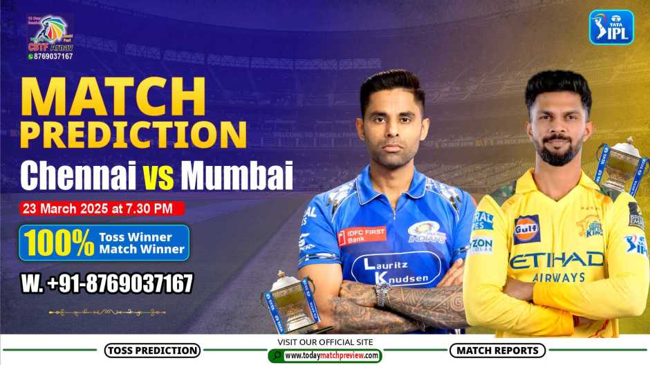 Mumbai Indians vs Chennai Super Kings IPL 2025 3rd Match Prediction