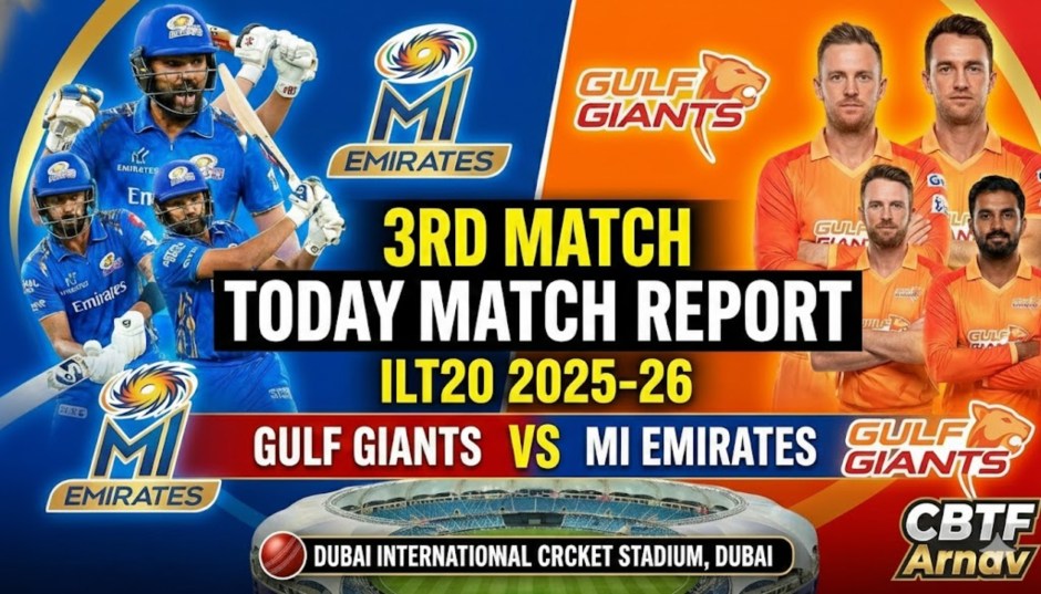 Gulf Giants vs MI Emirates — GG vs MIE Match Prediction (ILT20 3rd Match)