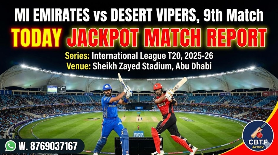 MIE vs DV Match Prediction – ILT20 9th Match | 9 December 2025